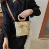 Shoulder Bags Handwoven Straw Vintage Purse Bag For Women Bowknot Felmale Crossbody Handbag Beach Sea Basket Ciutch Pouch