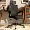 SUNNOW Ergonomic Mesh Office Chair, High Back Desk Chair with Adjustable Lumbar Support, Flip-up Arm, Headrest, Swivel Rolling Wheel, Big and Tall Comfy