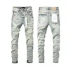 Designer-Jeans für Herren, Ple-Jeans, Denim-Hosen, Herren-Ple-Jeans, Designer-Jeans für Herren, gerades Design, Retro-Streetwear, LILA Markenjeans, Hose 30–40