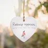 Party Decoration Ceramic Heart Ornament Heart-shaped Sister Gift Friendship Sisterhood Love Pendant For Christmas Tree Hanging