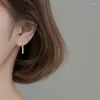 Hoop Earrings LAVIFAM 925 Sterling Silver Small Thin Ear Bone Buckle Round Circle One Stick Bar Women Girl Jewelry