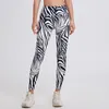 Brand New Zebra Pattern Donna Yoga Skinning Leggings Leggings svasati Pantaloni sportivi da donna Pantaloni Collant elasticizzati Pantaloni sportivi a vita alta con sollevamento dell'anca