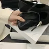 Kleid Schuhe Schwarz High Heels Damen Spitz Mary Janes Schuh Frauen Niedrigen Absatz Herbst Frühling Büro Pumpen Strass Wohnungen