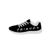 Schuhe Freunde Low Top Sneakers Herren Frauen Teenager TV -Show Casual Schuhe Canvas Stoff Schuhe 3D -Druck atmungsaktiven leichten Schuh weiß