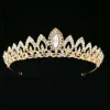 Headpieces Crystal smycken tiara krona legering strass brud liten krona pekband bröllop huvuddres