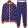 Män sportkläder set märke mens tracksuit idrott fitness kläder två stycken lång ärmjacka + byxor casual herrespår kostym m-3xl 10 färg designer hoodies