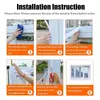 Window Stickers Dust-resistant Cover Reusable Waterproof Insulation Kit With Adhesive Straps For Winterizing Transparent Film