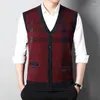 Gilets pour hommes épaissi pull décontracté débardeur automne et hiver cardigan chaud