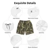 Shorts masculinos verão board masculino camuflagem padrão surf verde legal personalizado diy praia havaí confortável troncos de natação tamanho grande