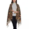 Foulards persan arbre de vie tapis gland écharpe femmes doux antique bohème châle enveloppe femme hiver automne