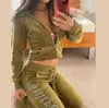 Juicy Womens Tracksuit 2024 Summer Brand Sying Suit Velvet Tracksuits Velor Women Track Hoodies and Pants Met Design of Motion 777ESS