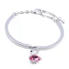 Bangle BN-00061 Cristal Animal Cuff Pingente Pulseiras Banhado A Prata Jewlery Para Mulheres Bonito Charme Pulseira Graduação 2024 Presentes