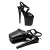 Dance Shoes Fashion 20CM/8inches PU Upper Plating Platform Sexy High Heels Sandals Pole 160