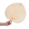 Decorative Figurines Handmade Woven Hand Fan Heart Shaped Bamboo Summer Cooling Chinese Style Mosquito Repellent Decor Crafts