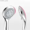 Bathroom Shower Heads Zhang Ji HandHeld 5 Modes Silicone Nozzle ABS Chrome Plating Rainfall Jet Spray High Pressure Powerful Showerhead Water Save Y240319