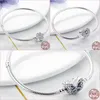 Bangle 925 silver heart snake chain bracelet for women infinite knot butterfly infinity clasp Femme bracelets bracelet luxury jewelry 240319