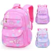 Flicka barn ryggsäck skolväska back pack rosa för barn barn tonåriga skolväska primär kawaii söt vattentät liten klass kit 240314