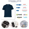 Partihandel tom T-skjorta Anpassad 100% bomullst-shirt Utskriftslogotyp för Mens Plain Tee Printed White Black T-shirt