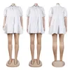 Kobiety swobodne sukienki A-line Ruffle Lose mini-plisowana koszula SUNDRES
