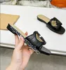 Dames zomerslipper G slides Dames Slippers Merk Designer Sandalen Platte hak Mode Veelzijdig Leer Casual Comfort Flip Flop Maat 12