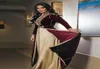 Moroccan Caftans Burgundy Formal Dress Aline Long Sleeves Evening Gowns FloorLength Velour Vintage Party Dress with Embroidery1677513