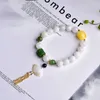 Strand Natuurlijke Tian Witte Steen 10mm Ronde Kraal Armband Met Verscheidenheid Charms Bangle Lucky Voor Vrouwen Veelzijdige Mode-sieraden