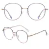 Óculos de sol 2024 vendendo unisex liga redonda óculos lisos graciosos quadros ópticos de moda