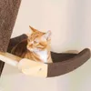 SHENGOCASE Modern 78.7" Tall Wall Mounted Cat Scratching Post with Bed Hammock Perch