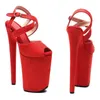 Dance Shoes Peep Toe 23CM/9inches Suede Upper Plating Platform Sexy High Heels Sandals Pole 077