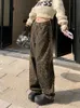 Damesjeans Koreaanse Luipaardprint Y2k Jeans Dames 2024 Casual Hoge Taille Baggy Wijde Pijpen Denim Broek Mode Streetwear Retro Rechte JeansL2403