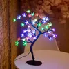 Sznurki Cherry Blossom Tree Light 17 cal 40LED Lighted Tabletop sztuczny kwiat Bonsai Lampa USB Prezenty zasilane na dekoracje domu