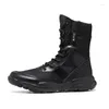 Fitnessschuhe Topfight Große Größe 48 47 Wüstenstiefel Absorbierende High-Top-Armee Ultraleichter atmungsaktiver Kampf-Militärstiefel Anti-Rutsch