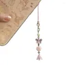 Keychains Handmade Orchids Pendant Keychain Butterfly Phone Chain Lanyard Cellphone Hanging Rope For Women Bag Jewelry Gift