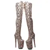 Dance Shoes 23CM/9inches PU Upper Modern Sexy Nightclub Pole High Heel Platform Women's Over-the-Knee Boots 118