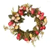 Dekorativa blommor 12 "Artificial Wreath Rose Flower Door For Wedding Wall Home Decor