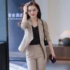 2023 Autunno stile coreano giacca slim fit blazer pantaloni a matita casual due pezzi eleganti set da donna abiti da ufficio 240305