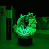 Night Lights Sailing Boat Remote Control LED USB 3D Light 7 Colors Changing Illusion Table Lamp Baby Sleeping Sensor