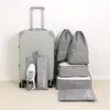 أكياس التخزين 6/8pcs حقيبة حقائب منظم السفر للنساء لأحذية ملابس الأمتعة