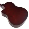 Guitare classique, finition mate, couleur jaune, coupe, 39 pouces, 6 cordes en nylon, guitare classique avec EQ