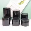 زجاجات 12pcs/Lot 50ml500ml Pet Black Portable Cream Jars Pot Box Makeup Nail Art Cosmetic Bead Storage Contage Cream Bottle