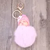 Keychains Pink Wallets For Women Key Chain Ring Keychain Souvenir Baby Bag Pendant Miss