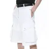 Men's Shorts Men Fashion 2024 Summer Black White Loose Casual Pocket Splicing Baggy Short Pants For Male