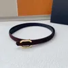 Ceinture de créateur pour femmes, ceinture fine, robe en jean, vêtements décontractés, double face, peau de vache de haute qualité, boucle en cuivre pur, les deux côtés peuvent être utilisés pour un luxe discret