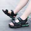 HBP Nicht-Marke Sommer Neue Koreanische Jungen Mode Kinder Casual PU Nicht-slip Strand Schuhe luft kissen unten bequeme sandalen