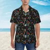 Casual overhemden voor heren Wit barok bloemenoverhemd Retro bloemenprint Klassieke Hawaï-man Strand met korte mouwen Comfortabele oversized blouses