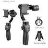 Stabilizzatori Stabilizzatore giunto universale portatile a 3 assi bastone selfie per fotocamera treppiede mobile per registrazione video in tempo reale Tiktok Vlog Q240320