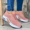 Chaussures Ladies Sneakers Spring and Automne Nouveau Lacet Up Wedge Platform Plateforme 2023 Fashion Air Air Cushion Casual Running Shoes Femme