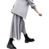 Miyake – ensemble 2 pièces pour femmes, chemise ample à manches longues et pantalon droit, Style décontracté, grande taille, 2023