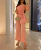 Party Dresses Lovestory Women Wear Jumpsuits Prom -klänningar Big Bow Strapless Wedding Guest Dress Zipper Back Evening Pant Suits