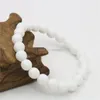 Strand 8mm Natural White Tridacna Jade Beads Armband Women Girls Christmas Gifts Diy Jewelry Making Design Stone Valentine's Day Gift